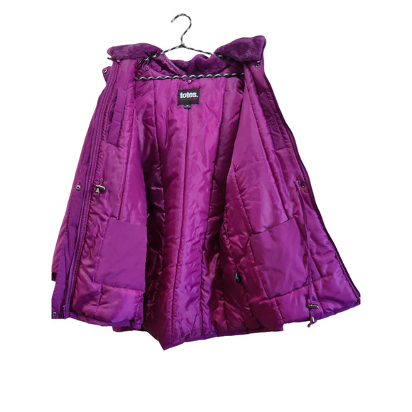 Pre-Owned Totes Purple Puffer Jacket Size XL - Picture 3 of 5